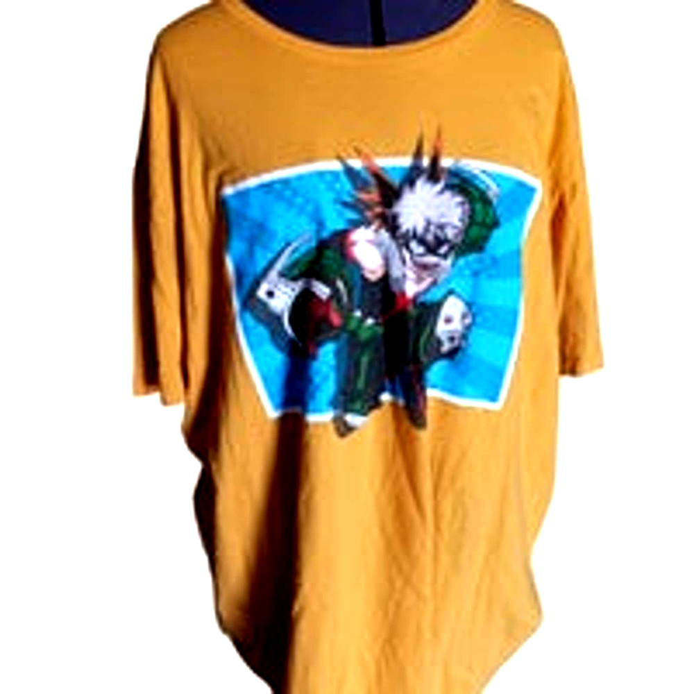 My Hero Academia Funimation, yellow, short sleeve  tee shirt, XXL